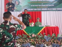 Beri Pengarahan di Koramil 02/Tanah Tumbuh, Dandim Letkol Pungky : Jaga Nama Baik Institusi dan Cintai Rakyat