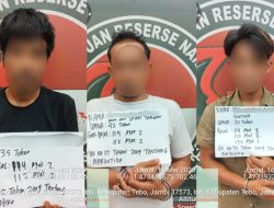 Polres Tebo Tangkap Tiga Pelaku dan 157,17 Gram Sabu sabu di Sumay