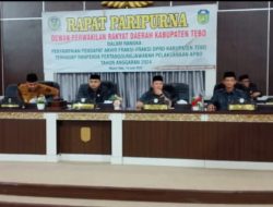DPRD Tebo Gelar Rapurna, Pendapat Akhir Fraksi – Fraksi Terhadap Ranperda