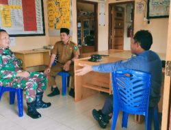 Komsos dengan Pemdes Rantau Kembang, Pesan Serka Misnadi Terkait Jaga Kamtibmas