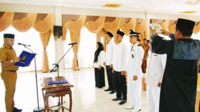 Bupati Tebo Kukuhkan dan Lantik Pj Kades dan BPD Pengganti Antar Waktu