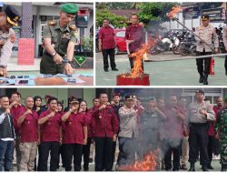 Lapas Bungo Musnahkan Barang Terlarang Hasil Razia Selama Januari – Juni