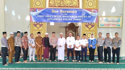 Kakanwil Jasa Raharja Jambi Hadiri Doa Bersama Peringatan Hari Lalu Lintas Bhayangkara ke-70