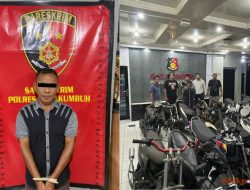 Terduga Curanmor Ditangkap di Kedai Tuak, Satreskrim Polres Payakumbuh Amankan Puluhan Sepeda Motor