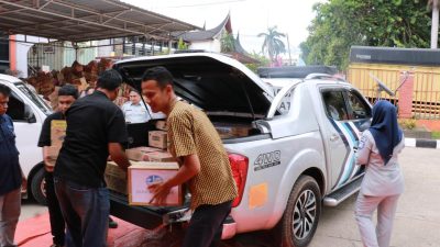 Jasa Raharja Serahkan Bantuan di Lubuk Minturun, Sumatra Barat, Pascabencana Banjir Bandang dan Tanah Longsor