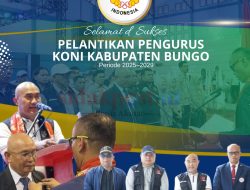 Pengurus KONI Bungo 2025–2029 Resmi Dilantik, Bupati Ucapkan Selamat