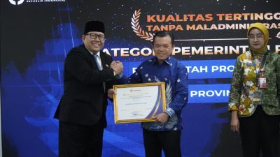 Peringkat 1 Nasional, Pemprov Jambi Raih Opini Tertinggi Ombudsman RI Tanpa Maladministrasi