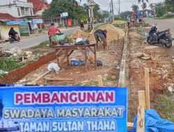 Swadaya Warga Bangun Taman Jalan Sultan Thaha, Semangat Karang Taruna Wirotho Agung Patut Diapresiasi