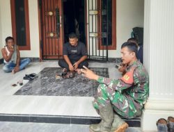 Babinsa Serma Eko Ajak Warga Saling Peduli, dan Jaga Keamanan Desa