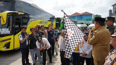 Gubernur Al Haris Lepas 198 Mudik Gratis untuk Warga Jambi dan Mahasiswa di Perantauan