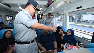 Jasa Raharja Berangkatkan Ribuan Pemudik dari Stasiun Pasar Senen Jakarta melalui Program Mudik Gratis BUMN 2026