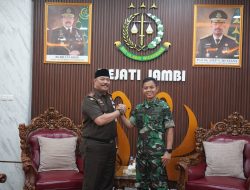 Sinergi TNI–Kejaksaan, Danrem 042/Gapu Silaturahmi ke Kejati Jambi