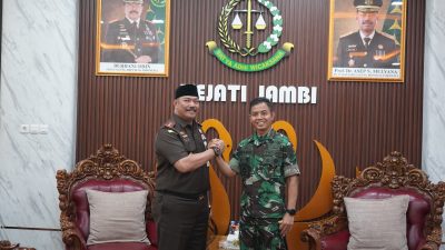 Sinergi TNI–Kejaksaan, Danrem 042/Gapu Silaturahmi ke Kejati Jambi