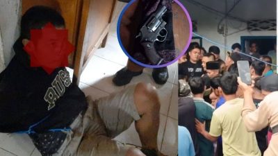 Gagal Kabur, Perampok “Lubang Tikus” Ditangkap Massa, Polisi Amankan Senpi Rakitan