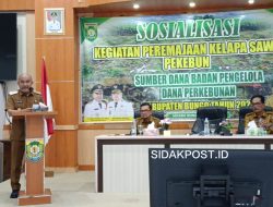 Bupati Dedy Buka Sosialisasi Peremajaan Kelapa Sawit Dinas TPH dan Perkebunan Bungo