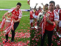 Arteta Larut dalam Euforia Gelar Liga Inggris, Arsenal Kini Bidik Trofi Liga Champions