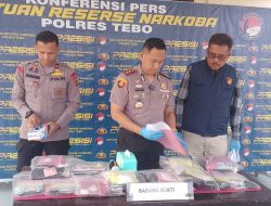 403 Gram Sabu dan Pil Ekstasi Disita, Polres Tebo Ringkus 36 Pelaku Narkoba