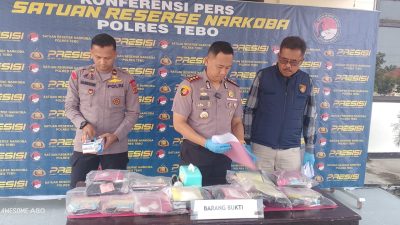 403 Gram Sabu dan Pil Ekstasi Disita, Polres Tebo Ringkus 36 Pelaku Narkoba
