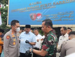 Kasrem 042/Gapu Hadiri Pemusnahan Barang Bukti Narkoba di Polda Jambi