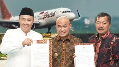 Batik Air Resmi Terbang Harian dari Muara Bungo, Tiga Kepala Daerah Teken MoU