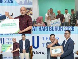 Peringati May Day 2026, BPJS Ketenagakerjaan Muara Bungo Bagi Sembako dan Santunan