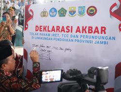 Belasan Ribu Pelajar Jambi Deklarasi Tolak IRET, TCC dan Bullying