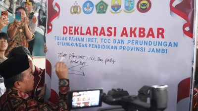 Belasan Ribu Pelajar Jambi Deklarasi Tolak IRET, TCC dan Bullying
