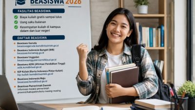 Banyak Pilihan Beasiswa 2026, Mahasiswa Bisa Kuliah Gratis hingga Dapat Uang Saku Bulanan