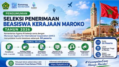 Kemenag RI Buka Seleksi Beasiswa Kerajaan Maroko 2026, Kuota 50 Peserta