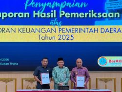 Ketua DPRD Adani Hadiri Penyerahan LHP Pemkab Bungo di BPK Jambi