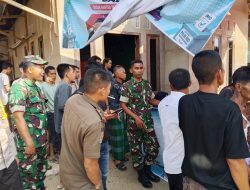 Babinsa Kawal Langsung Pilrio Rantau Duku, Pemungutan Suara Berjalan Aman dan Kondusif
