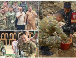 Sinergi Ketua DPRD Bungo, Dandim 0416/Bute dan Bupati, Groundbreaking Jembatan Garuda di Babeko
