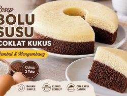 Resep Bolu Susu Coklat Kukus Lembut, Cukup 2 Telur Hasil Mengembang dan Anti Bantat