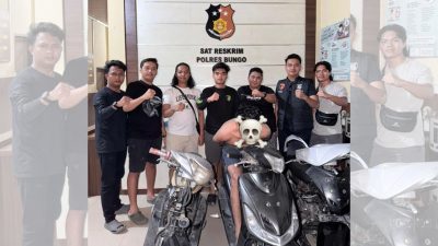Tim GUNJO Polres Bungo Ringkus Pelaku Curanmor, Tiga Motor Diduga Hasil Curian Diamank