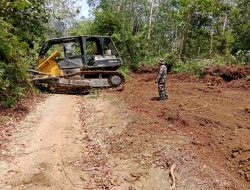 Satgas TMMD Pastikan Pembukaan Jalan di Tanjung Agung Sesuai Target