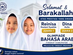 Dua Siswa SMA IT Ad-Dhuha Lolos ke Tingkat Provinsi Olimpiade Bahasa Arab, Raih Juara 1 dan 2