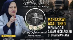 Anggota DPD RI Elviana Sampaikan Duka Mendalam atas Wafatnya Mahasiswi Asal Tebo Korban Kecelakaan di Dharmasraya