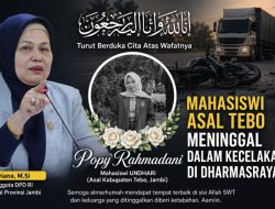 Anggota DPD RI Elviana Sampaikan Duka Mendalam atas Wafatnya Mahasiswi Asal Tebo Korban Kecelakaan di Dharmasraya