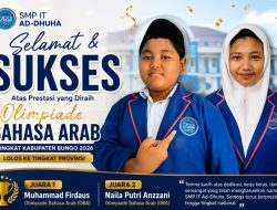 SMP IT Ad-Dhuha Kembali Ukir Prestasi, Muhammad Firdaus dan Naila Putri Anzzani Lolos ke OBA Tingkat Provinsi