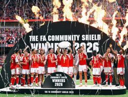 Arsenal Hancurkan Manchester City 3-0, Community Shield Jadi Milik The Gunners