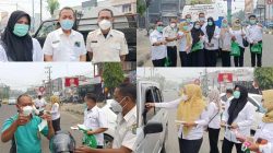 Kabut Asap di Bungo Makin Tebal, Dinas Kesehatan Bagi-bagi Ratusan Masker Kepada Warga