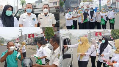 Kabut Asap di Bungo Makin Tebal, Dinas Kesehatan Bagi-bagi Ratusan Masker Kepada Warga