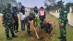 Jaga Lingkungan, Satgas TMMD ke-129 Kodim Bute Tanam 100 Pohon