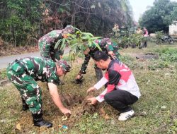 Datuk Rio Nasri Ikut Tanam 100 Bibit Pohon Bareng Satgas TMMD