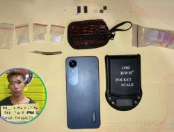 Pria 21 Tahun Ditangkap Polisi, 3,22 Gram Sabu Disita di Tanjung Gedang