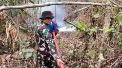 Lahan Pemkab Tebo Terbakar, Tim Gabungan Berupaya Padamkan Api