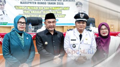 Sah, Muhamad Sukarta Resmi Dilantik Bupati Bungo Jadi Rio Talang Pamesun