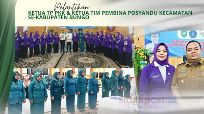 Khoiriah Resmi Dilantik Jadi Ketua TP PKK dan Pembina Posyandu Bathin III
