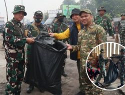 Gerakan TNI Peduli Sampah, Pasar Bungur Dibersihkan Bersama