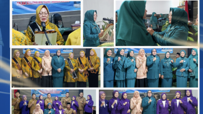 Darmawati Lantik Ketua TP PKK, Pembina Posyandu dan Bunda PAUD Kelurahan Se-Kecamatan Pasar Muara Bungo
